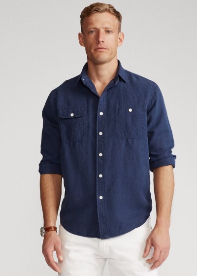 Men's Polo Ralph Lauren Classic Fit Herringbone Shirts | 894102TFR